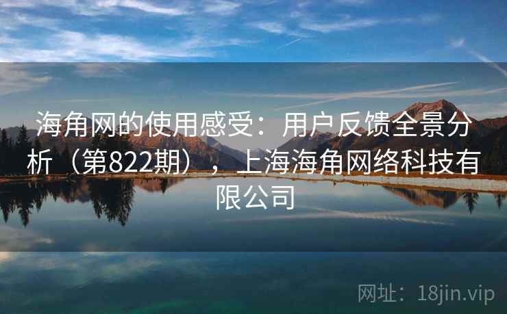 海角网的使用感受：用户反馈全景分析（第822期），上海海角网络科技有限公司
