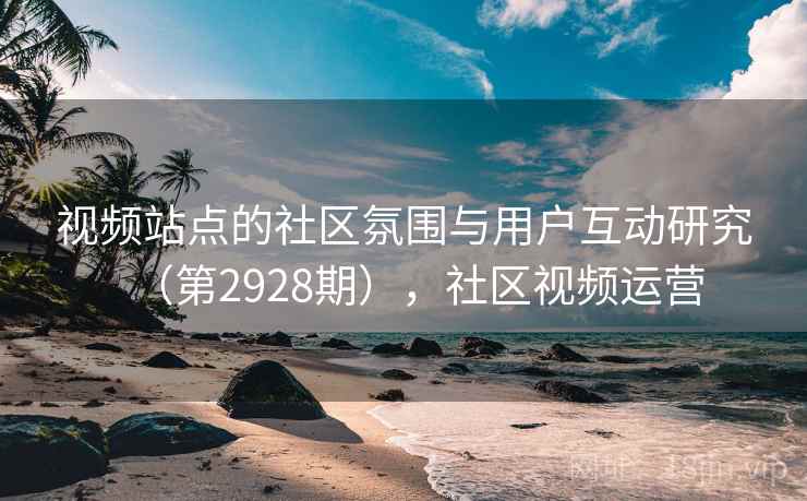 视频站点的社区氛围与用户互动研究（第2928期），社区视频运营