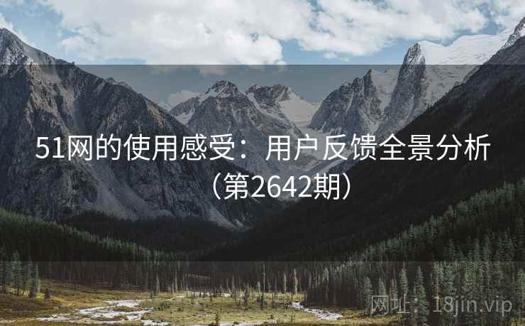 51网的使用感受：用户反馈全景分析（第2642期）