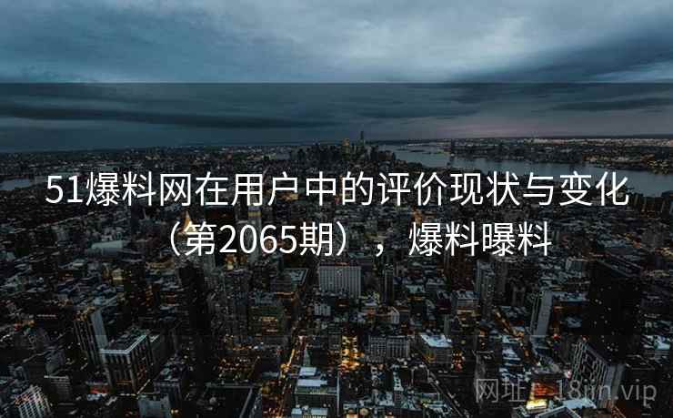 51爆料网在用户中的评价现状与变化（第2065期），爆料曝料