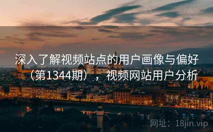 深入了解视频站点的用户画像与偏好（第1344期），视频网站用户分析