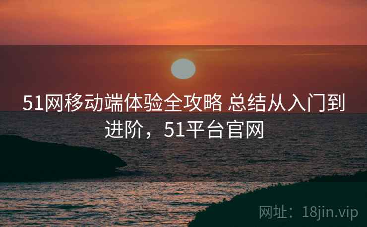 51网移动端体验全攻略 总结从入门到进阶，51平台官网